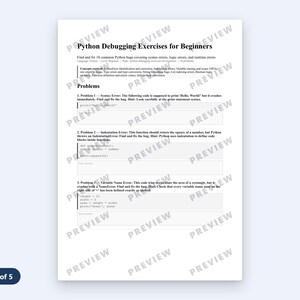 Cuaderno de ejercicios prácticos de depuración de Python: Depuración y corrección de código defectuoso con soluciones. imagen 3