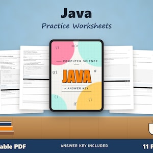 Java Practice Problems Worksheet | 8 Intermediate Problems + Answer Key PDF