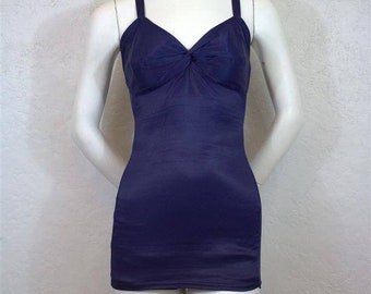 1950's "Catalina" Navy Blue One Piece Swimsuit / Women's Size: 34" to 36" Bust