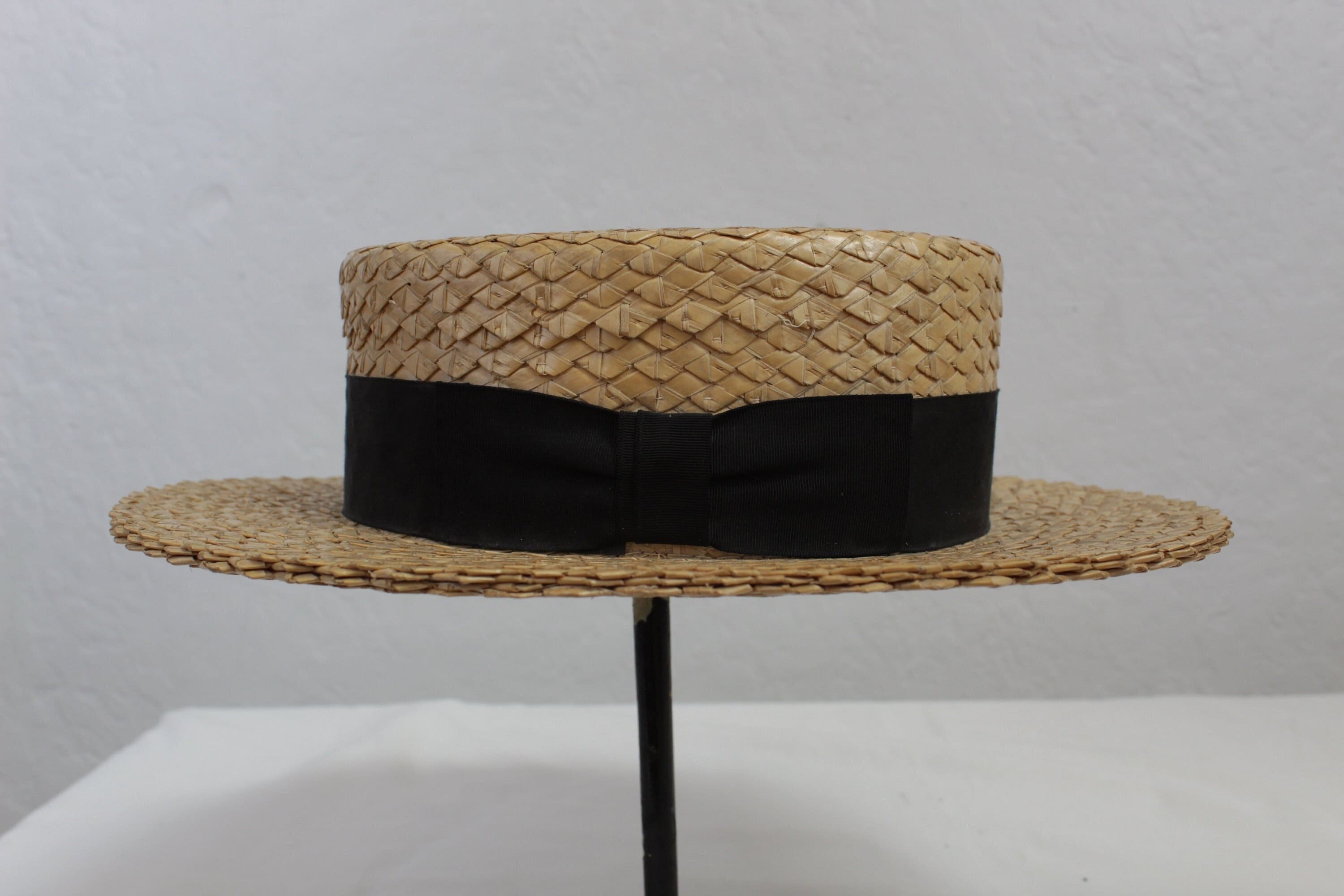Straw Boater Size 7 - Etsy