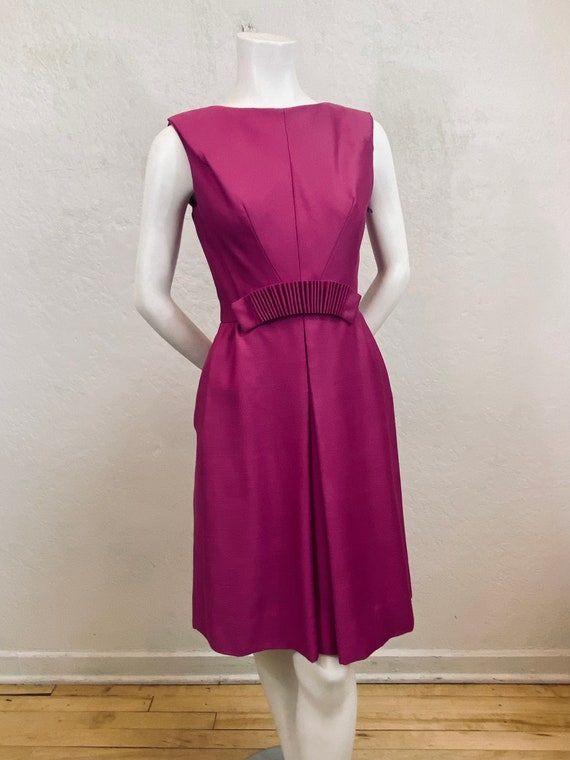 1960’s “Suzy Perette” Cocktail Dress in Raspberry… - image 3