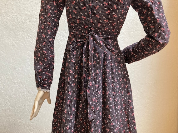 1970’s "Gunne Sax" Dress with Corset Bodice in a Dark… - Gem