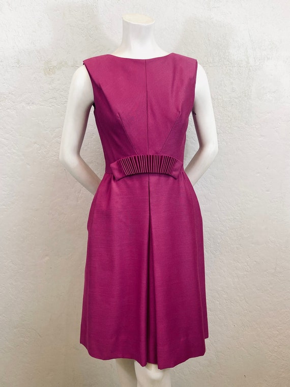 1960’s “Suzy Perette” Cocktail Dress in Raspberry… - image 1