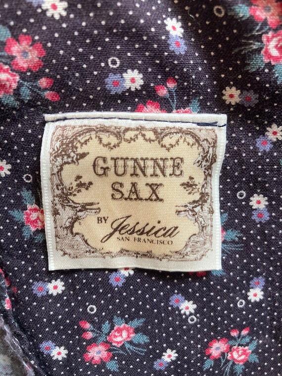 1970’s "Gunne Sax" Dress with Corset Bodice in a Dark… - Gem