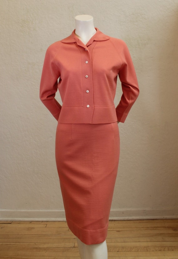 1950's "Sebastian" Wool Knit Skirt and Sweater Set