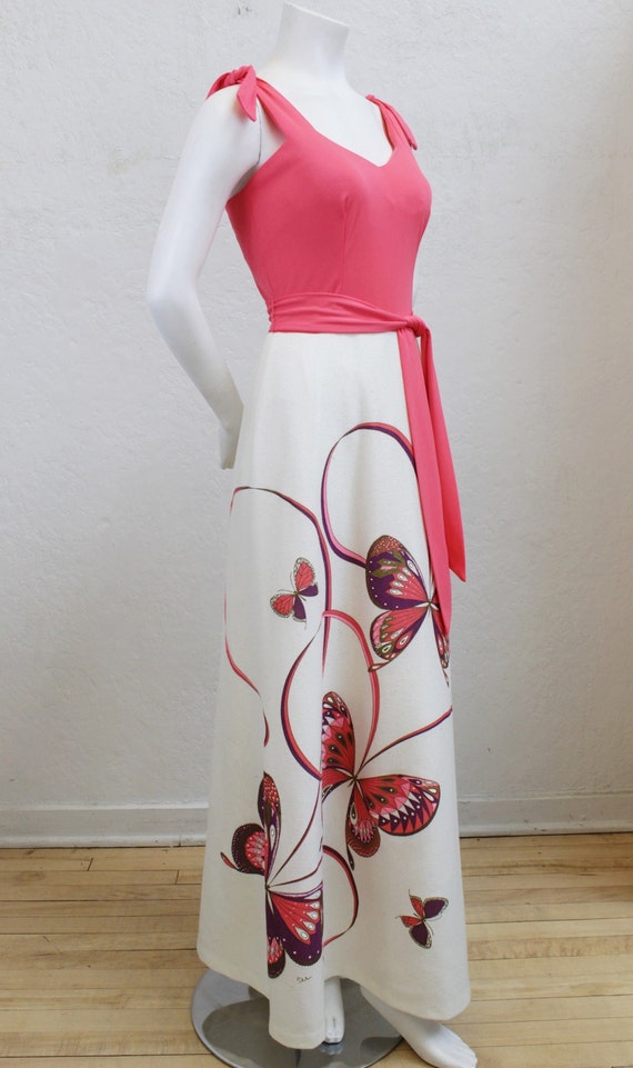 Medium Alfred Shaheen 1970s Bohemian Dress
