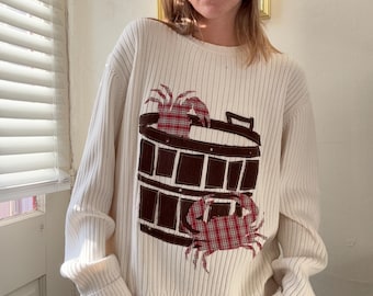 Crab Basket Sewn 90's Nautica Sweater