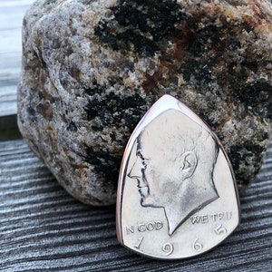 Coin Guitar Pick, The Original® 1965 Silver Kennedy Half Dollar