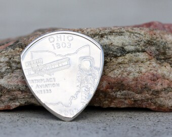 Coin Guitar Picks, The Original® US State Quarter 90% Silver Proof-You Choose the State