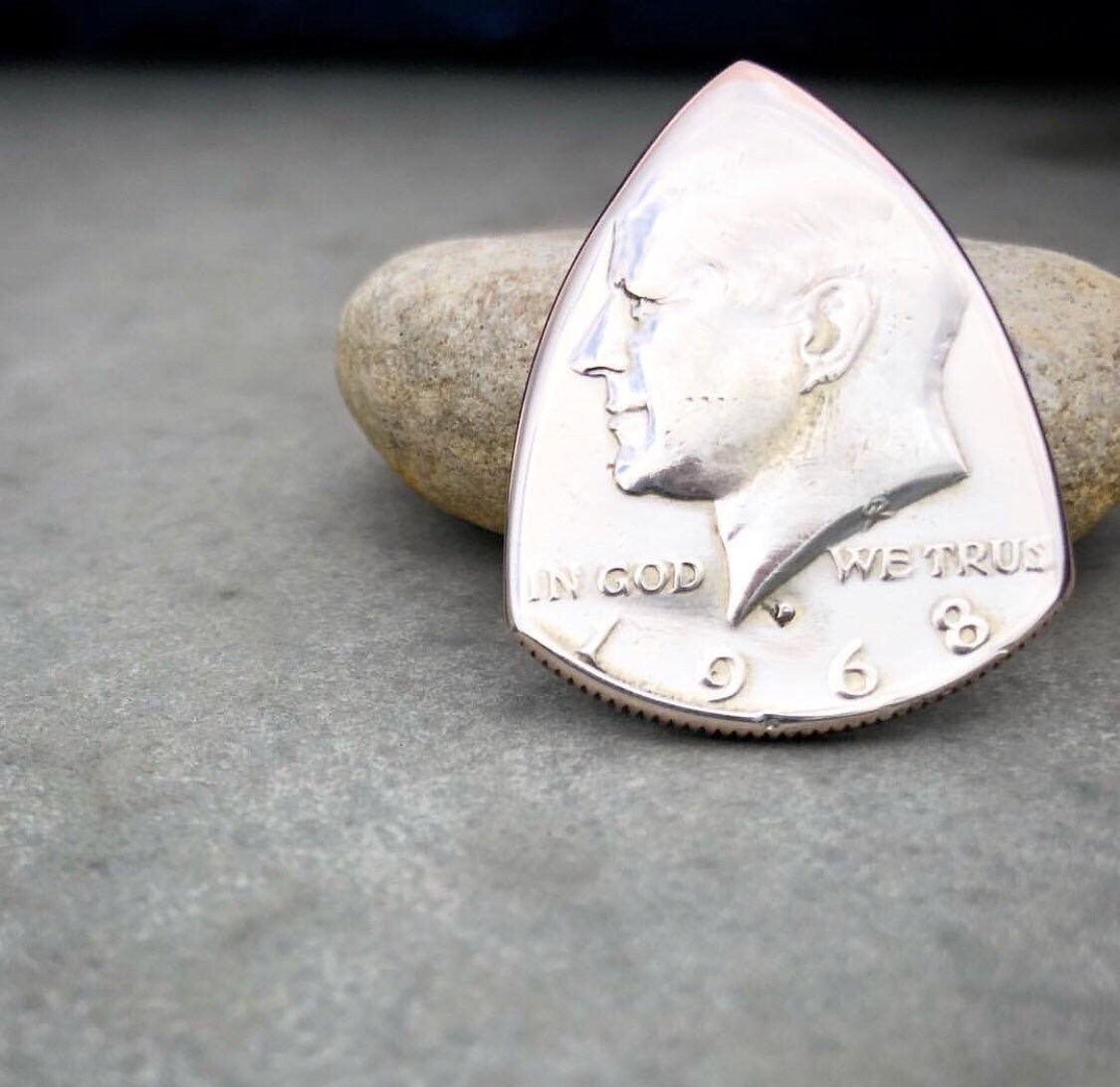 Coin Guitar Picks the Original 1968 40 Silver Kennedy Half