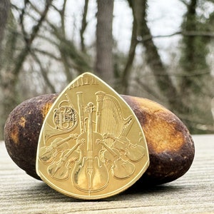 Coin Guitar Picks, The Original® 24Kt Solid Gold Guitar Pick 2022 Austria Philharmonic