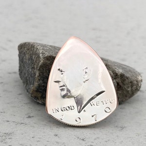Coin Guitar Picks, The Original® 1970 RARE 40% Silver Kennedy Half Dollar