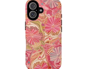 Floral Pattern Protective Phone Case: Dual Layer Durable Cover