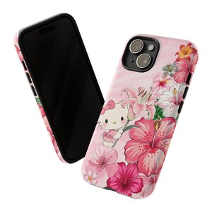 ハローキティ 花柄スマホケース | 丈夫なケース 画像 2