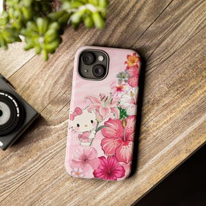 ハローキティ 花柄スマホケース | 丈夫なケース 画像 3