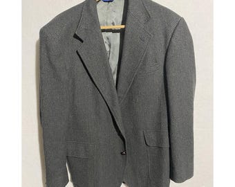 VTG Pendleton Virgin Wool Tweed Salt & Pepper Blazer Men 42 Old Money Heritage