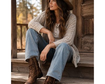 Vintage 70s Light Brown Daisy Duke Women's Acmes Size 7/ Stacked
