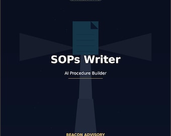 Paquete de sugerencias para la redacción de procedimientos operativos estándar (SOP) con IA / Herramienta para la creación de procedimientos operativos estándar (descarga digital)