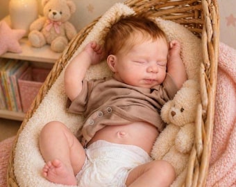 19-Inch Full Silicone Reborn Baby Boy Doll, Hand-Painted Lifelike Newborn Toy