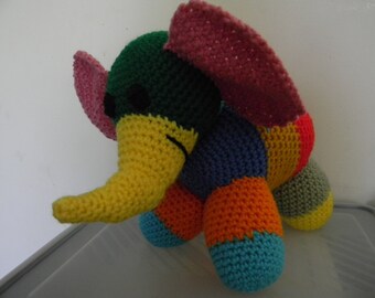 Patchwork Elephant---crocheted