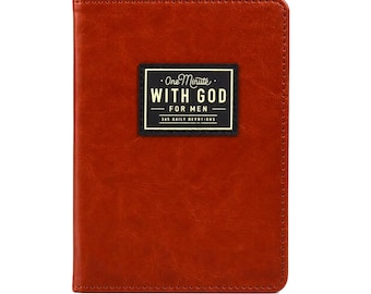 One Minute with God for Men 365 Devotions, Brown Faux Leather Flexcover