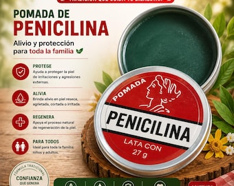 Mexicaanse penicilina. Het is een cosmetische zalf die helpt bij het genezen van veel infecties in de huid. Huidverzorgende vochtinbrengende balsem