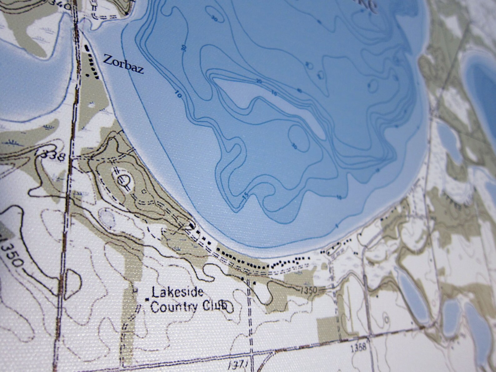Big and Little Pine Lakes - Canvas Lake Map (standard Quality) - Etsy