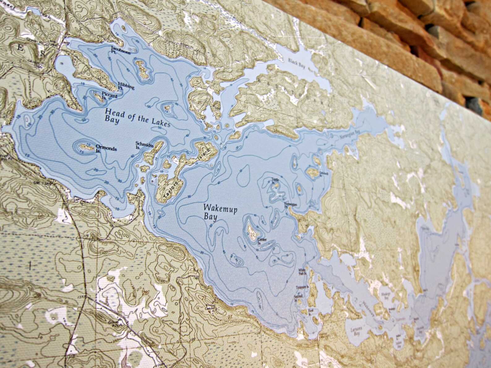 Lake Vermilion Canvas Lake Map standard Quality Etsy