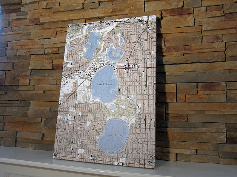 Canvas Lake Map Minneapolis Lakes  Lake Calhoun