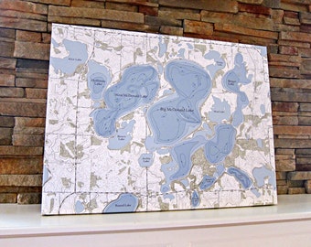 Big McDonald / West McDonald Lake - Canvas Lake Map