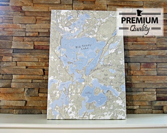 Big Sandy Lake - Canvas Lake Map (Premium Quality)