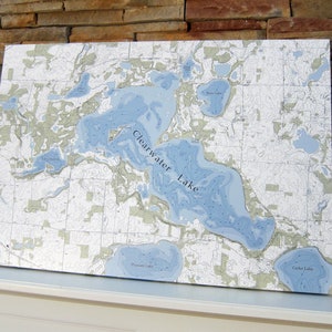 Clearwater Lake - Canvas Lake Map (Standard Quality)