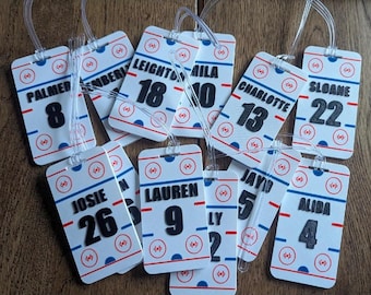 Etiquetas personalizadas para bolsas de hockey