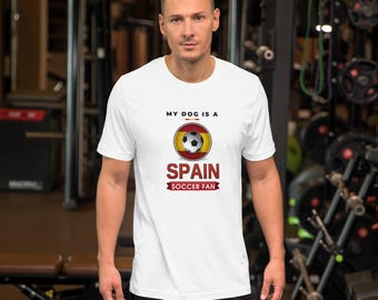 Camiseta de fútbol para aficionados a la selección española, camiseta de fútbol para amantes de los perros 2026, camiseta de fútbol para galgos españoles, camiseta para padres y madres de perros de la selección española.