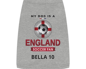 Camiseta personalizada de Inglaterra para perros, camiseta de fútbol personalizada para perros con nombre y número, camiseta para mascotas aficionadas al fútbol inglés, regalo para padres de perros 2026