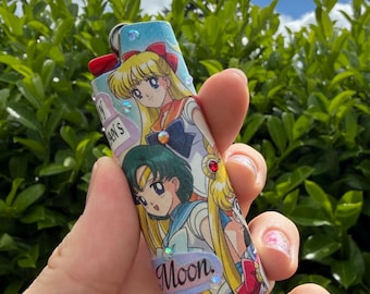 Handmade Sailor Moon Scouts Bic Lighter CASE