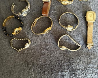 Vintage Ladies Watch Lot Of 12 Untested As Is Disney Pooh Pulsar Elgin Timex