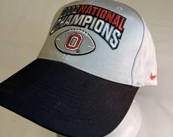 Ohio State Buckeyes Vintage 2002 National Champions Gray Adjustable Hat Nike