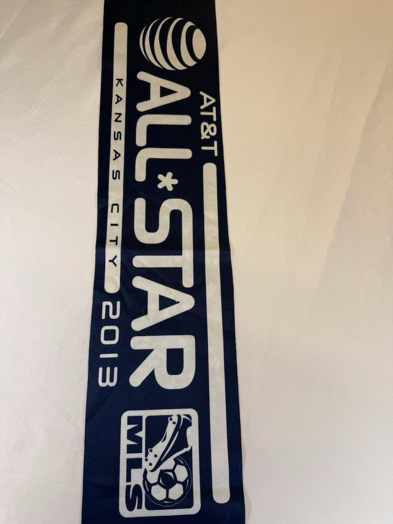 MLS Adidas AT&T All Star Game Scarf 2013 Soccer Kansas City Souvenir Blue White Bild 6