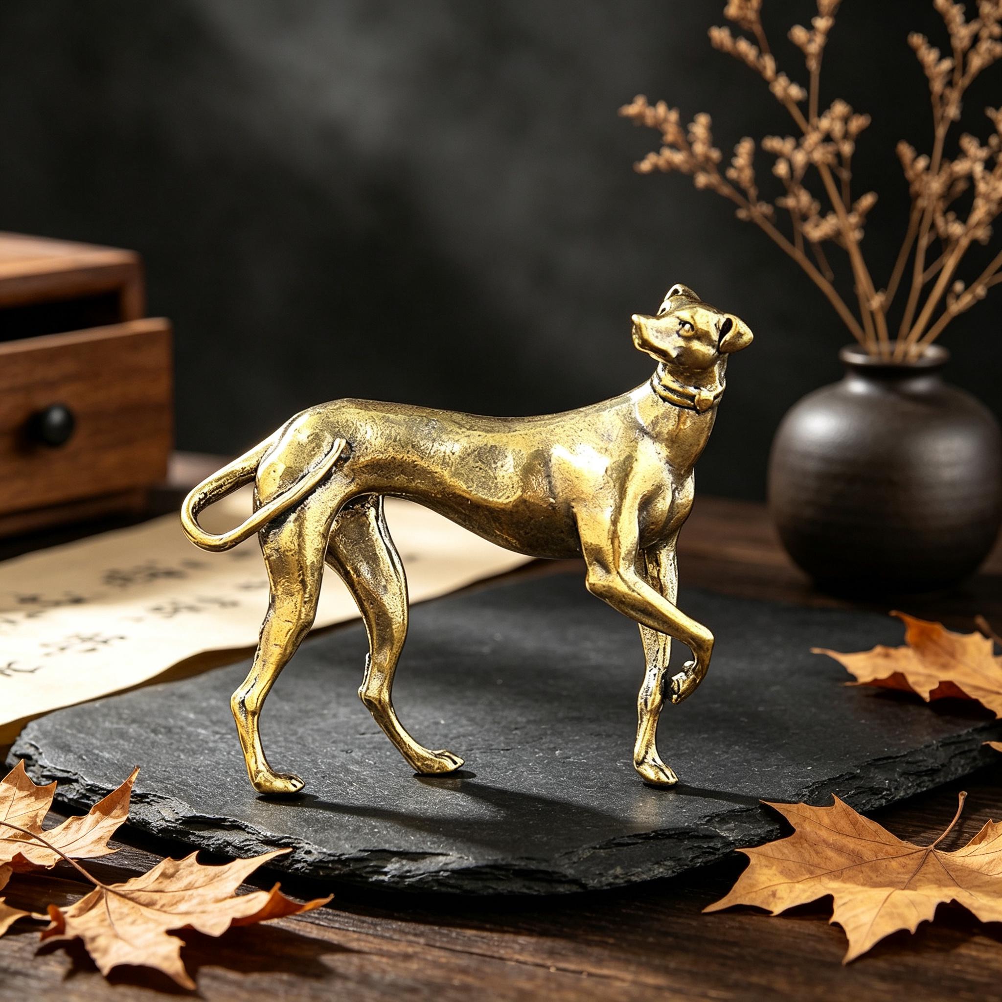 Brass Greyhound Statues - Etsy