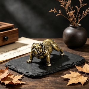 Vintage Brass Bulldog - Etsy