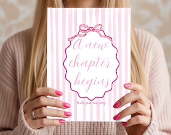A New Chapter Begins Hardcover Journal, Gift for Coworker Notebook for Boss Leaving Job Retirement Farewell for Work Bestie Gifts