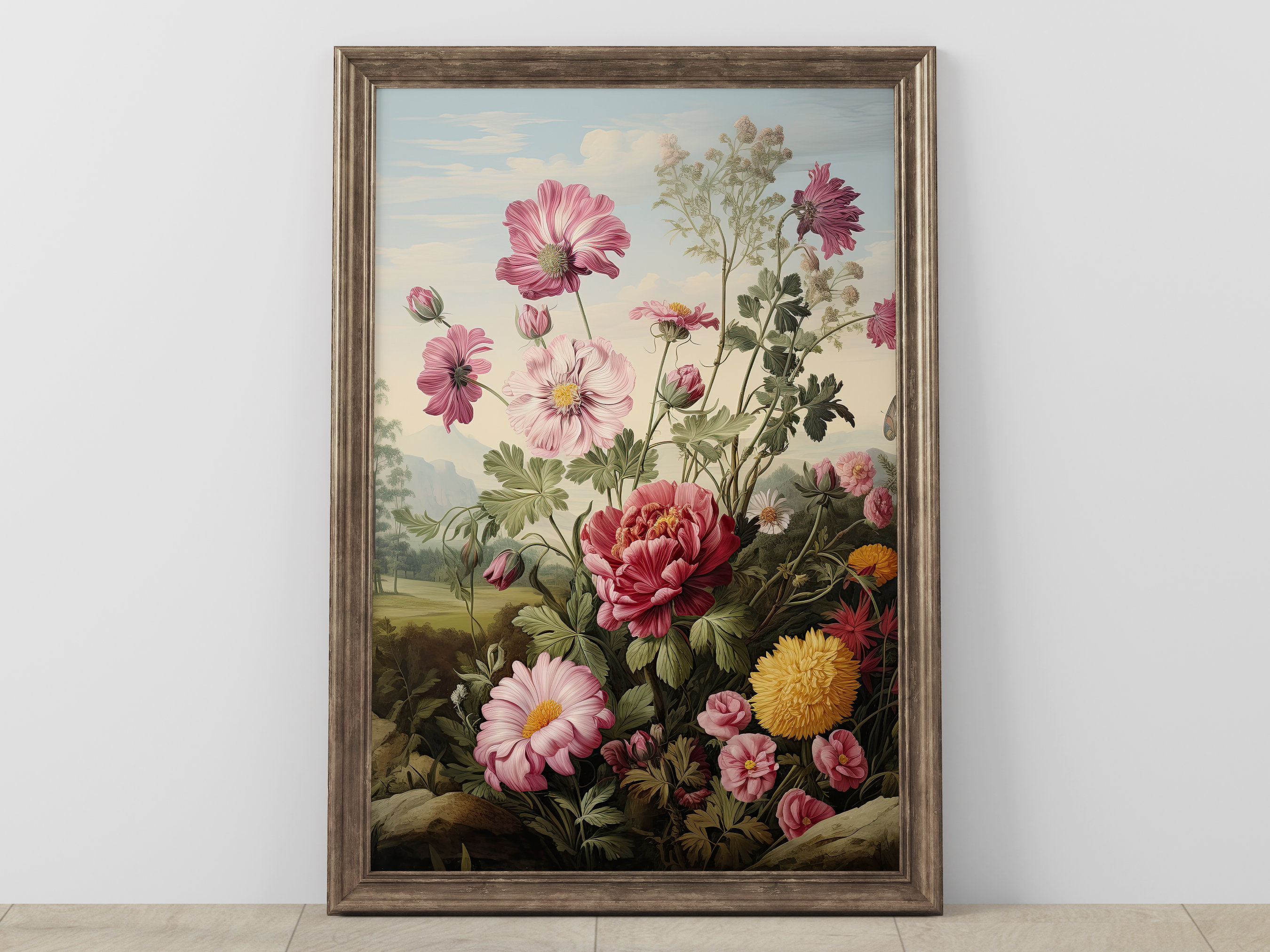 Vintage Botanical Wall Art Printable, Floral Digital Print, Classic ...