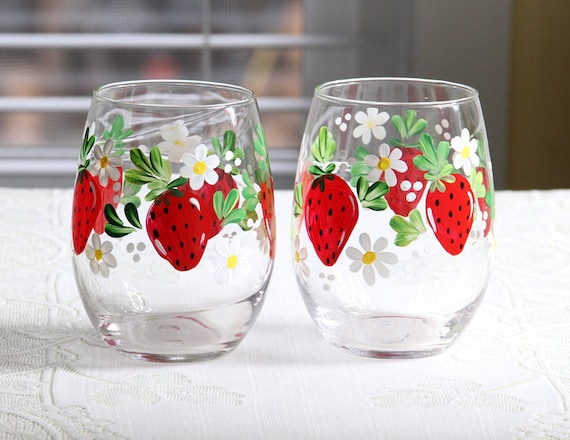 Hand-Painted Wine Glasses
