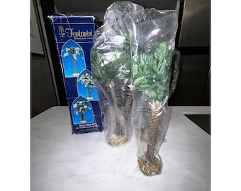 Set di palme Fontanini per presepe Heirloom Roman da 5 pollici, set da 3 pezzi in scatola.