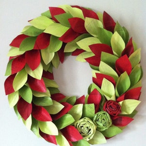 DIY Holiday paper WREATH TUTORIAL-map painted newspaper holiday-seasonal-paper of any kind wreath for any season image 5