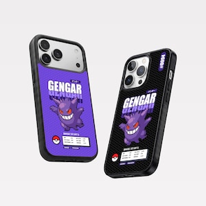 Spooky Anime Lila Geist Monster Hybrid TPU Schutzhülle Cover Für iPhone 17 16 15 14 13 Pro Max Plus Air Stoßfest Bumper Shell Gengar