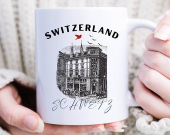 Switzerland Mug 15oz  Schweiz Souvenir Gift Long Distance Exchange Student Cup