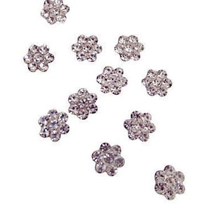 Flower Rhinestone Embellishments Crystal Flatback Buttons DIY Wedding Bridal Accessories Scrapbooking