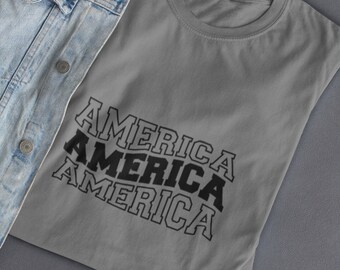 America Shirt Vintage, 4th of july Party Tee, Unisex Mineral Wash T-Shirt, 80's Style Soft, Comfort Colors Shirt